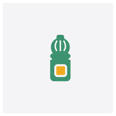 Fototapeta premium Cleaning concept 2 colored icon. Isolated orange and green Cleaning vector symbol design. Can be used for web and mobile UI/UX