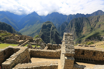 Details of the old city of Machu Picchu