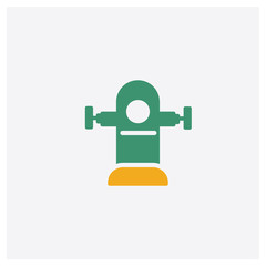 Hydrant concept 2 colored icon. Isolated orange and green Hydrant vector symbol design. Can be used for web and mobile UI/UX