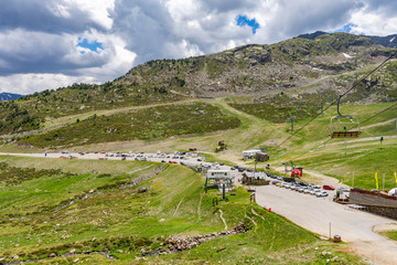 Tristaina high mountain lakes in Pyrenees, Andorra.