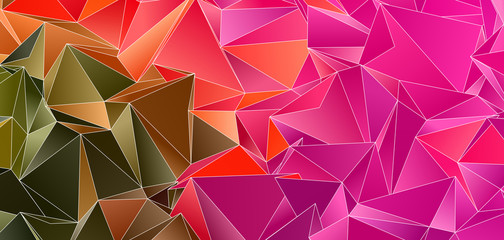 Obraz premium Abstract Low-Poly background. triangulated texture. Design 3d. Polygonal geometrical pattern. Triangular modern style