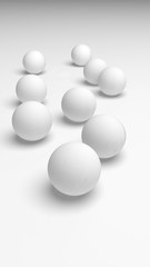 White abstract background. Lowpoly backdrop. Crumpled paper. 3D illustration