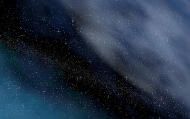 Colorful and beautiful space background. Outer space. Starry outer space texture. 3D illustration