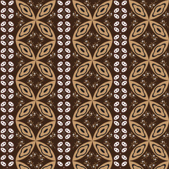 Fototapeta premium Elegant circle Art work motifs on Kawung batik design with simple mocca brown color design