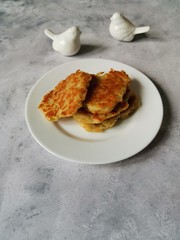 potato draniki - European national dish, popular in Russia, Belarus, Ukraine