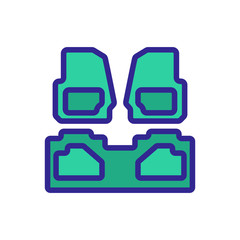 Obraz premium individual parts of car mats icon vector. individual parts of car mats sign. color symbol illustration