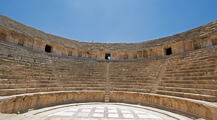 The North amphitheatre in Jerash Jordan