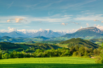 Fototapeta na wymiar Mountain landscape in Provence, France.