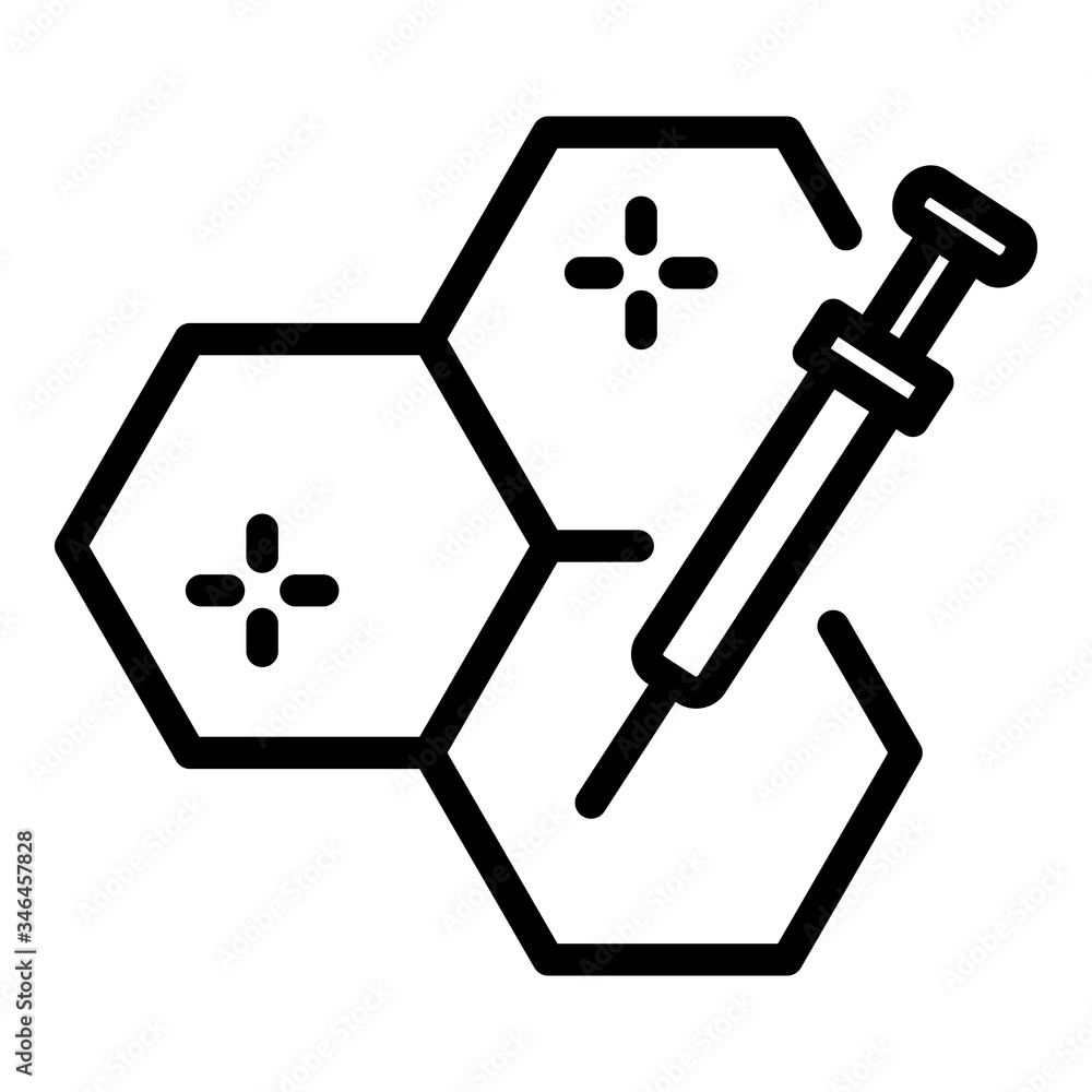 Poster injection cells icon. outline injection cells vector icon for web design isolated on white backgroun