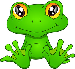 Fototapeta premium Green frog cartoon