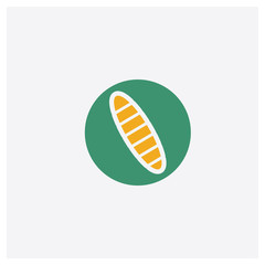 Surf concept 2 colored icon. Isolated orange and green Surf vector symbol design. Can be used for web and mobile UI/UX