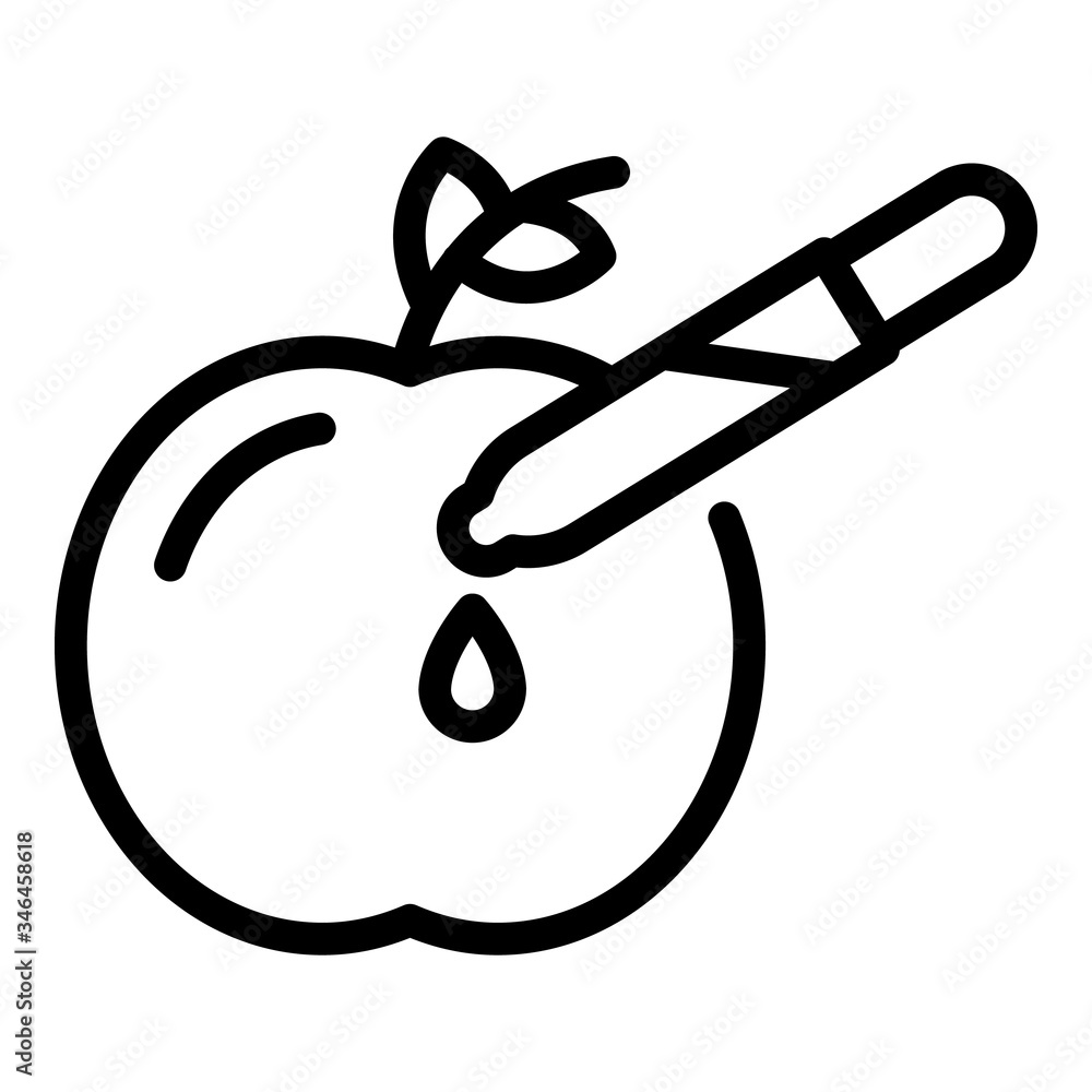 Poster modified apple icon. outline modified apple vector icon for web design isolated on white background