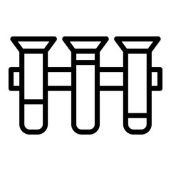 Medical tubes icon. Outline medical tubes vector icon for web design isolated on white background