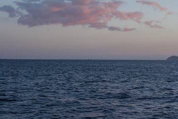 BLUE SKY AND PINK CLOUDS