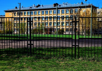 Empty  playground at the schoo