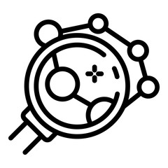 Research molecules icon. Outline research molecules vector icon for web design isolated on white background