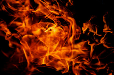 Fire texture in close up