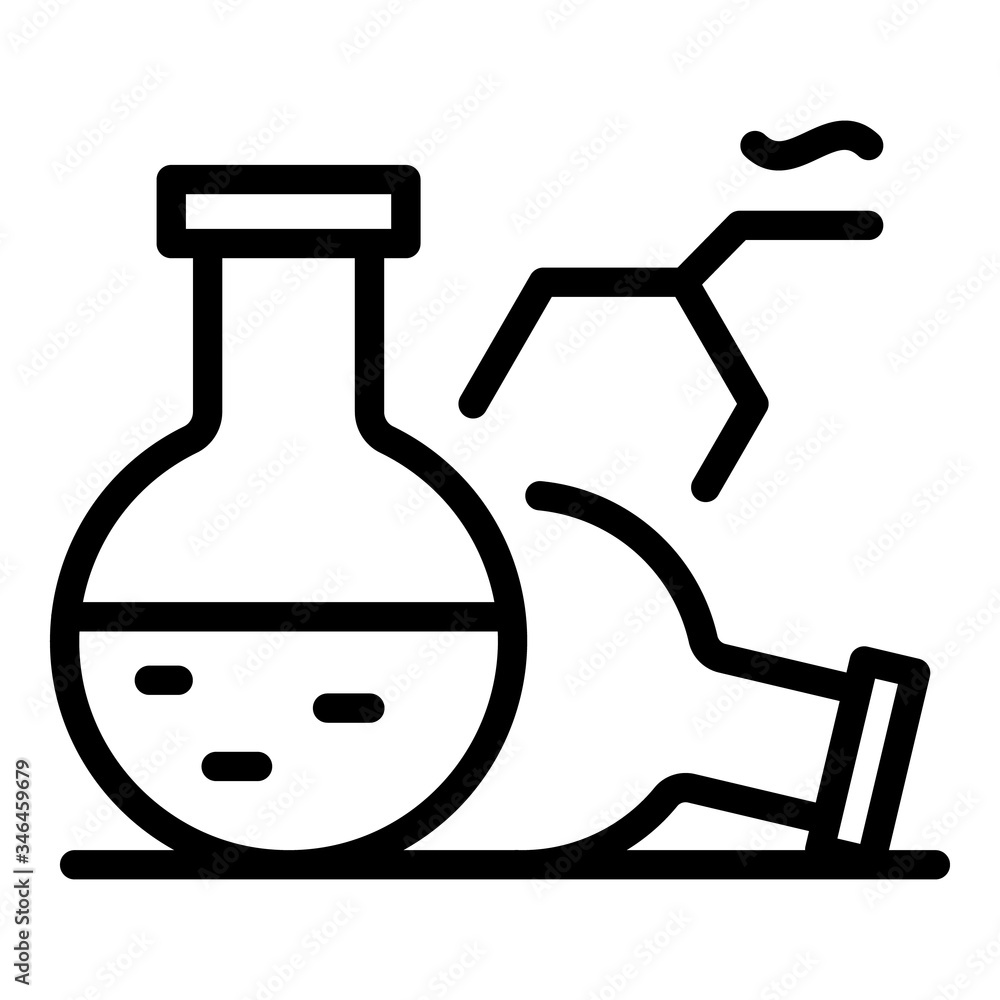 Poster lab flasks icon. outline lab flasks vector icon for web design isolated on white background