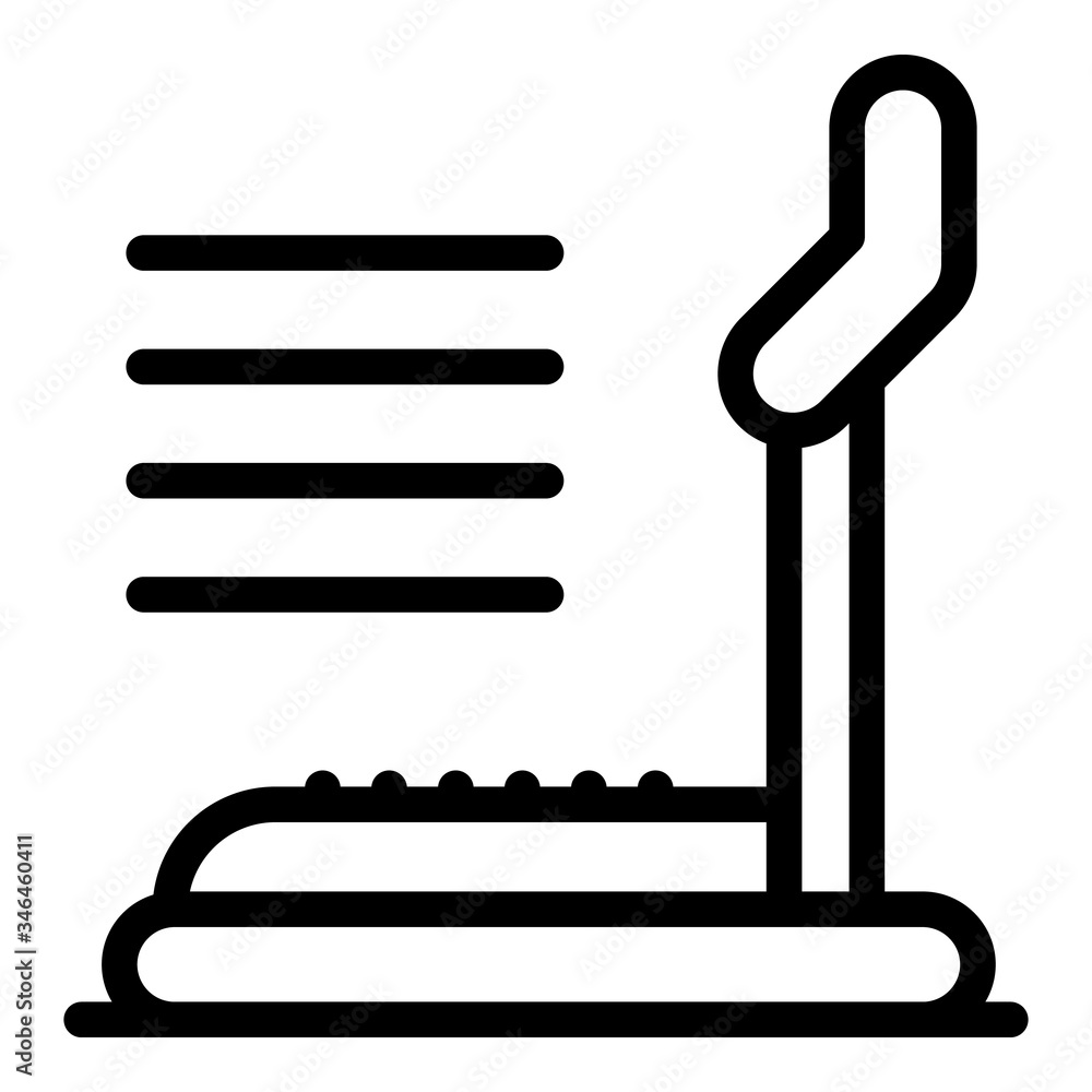 Poster running track icon. outline running track vector icon for web design isolated on white background