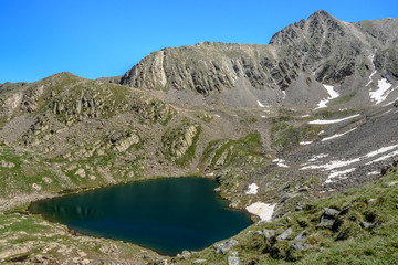 Lake in the Pyrenees Mountains.