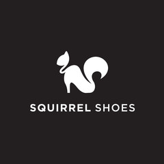 squirrel shoe logo / shoe vector