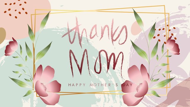 Happy Mother's day greeting card with flower Background.Vector.Best mom ever greeting card