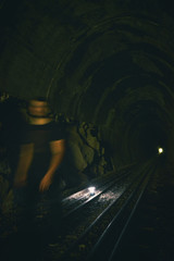 Fototapeta na wymiar traffic in tunnel