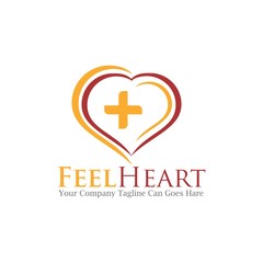 Medical and Heart Related Company Vector Logo Design Template