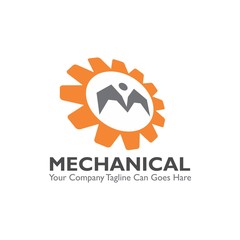 Mechanical Engineering Related Company Vector Logo Design Template