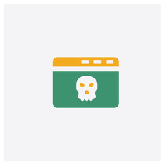 Virus concept 2 colored icon. Isolated orange and green Virus vector symbol design. Can be used for web and mobile UI/UX