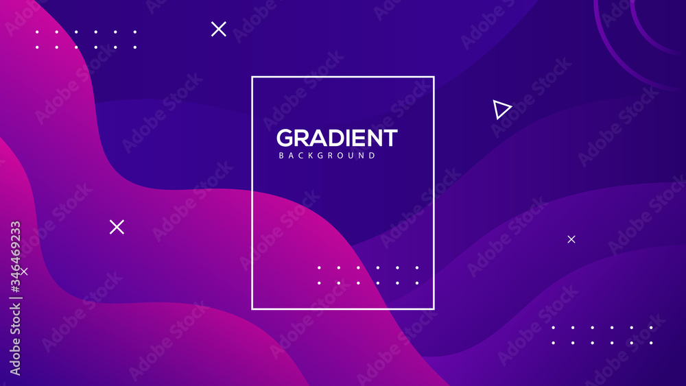 Aufkleber creative minimal geometric background. dynamic shapes composition. trendy gradient shapes.