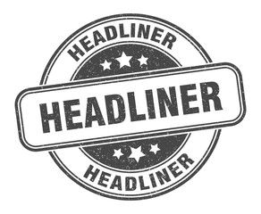 headliner stamp. headliner round grunge sign. label