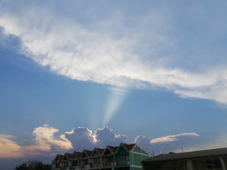 The sun ready to break through the clouds 