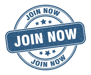 join now stamp. join now label. round grunge sign