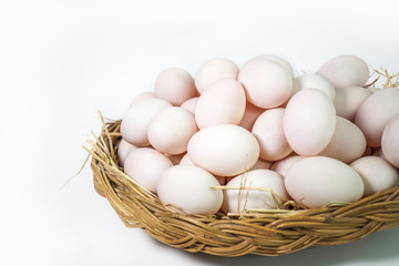 Photos of duck eggs.