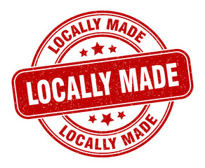 locally made stamp. locally made label. round grunge sign