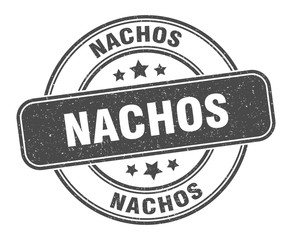 nachos stamp. nachos label. round grunge sign