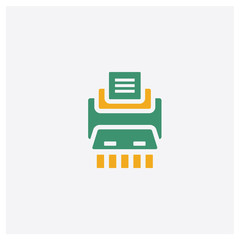 Shder concept 2 colored icon. Isolated orange and green Shder vector symbol design. Can be used for web and mobile UI/UX