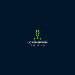 Tree Tech logo template design in Vector illustration and logotype