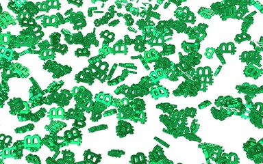 Digital currency symbol Bitcoin on a white background. Fall of bitcoin. crypto currency graph on virtual screen. Business, Finance and technology concept. 3D illustration