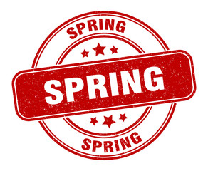 spring stamp. spring label. round grunge sign