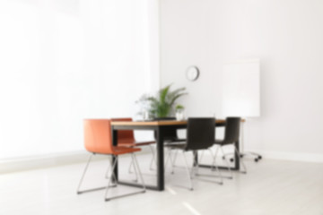 Blurred view of modern office interior