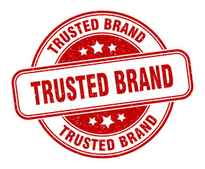 trusted brand stamp. trusted brand round grunge sign. label