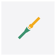 Car Seat Belt concept 2 colored icon. Isolated orange and green Car Seat Belt vector symbol design. Can be used for web and mobile UI/UX