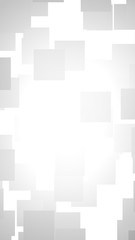 White abstract background. Misty backdrop with grey squares. 3D illustration