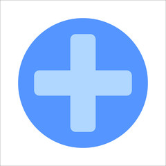Medicine glyph icon. Style is  flat symbol, soft blue color, rounded angles, white background.