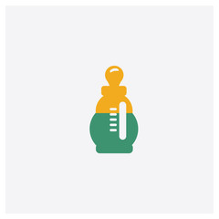 Feeding bottle concept 2 colored icon. Isolated orange and green Feeding bottle vector symbol design. Can be used for web and mobile UI/UX