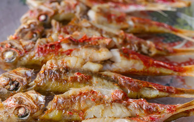 Mullus barbatus /  mullet fish grill
