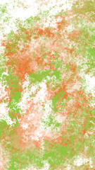 Green, White and Orange Phone Wallpaper with Paint Splashes