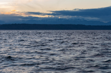 Obraz premium Clouds in oceanfront area, Edmonds, WA